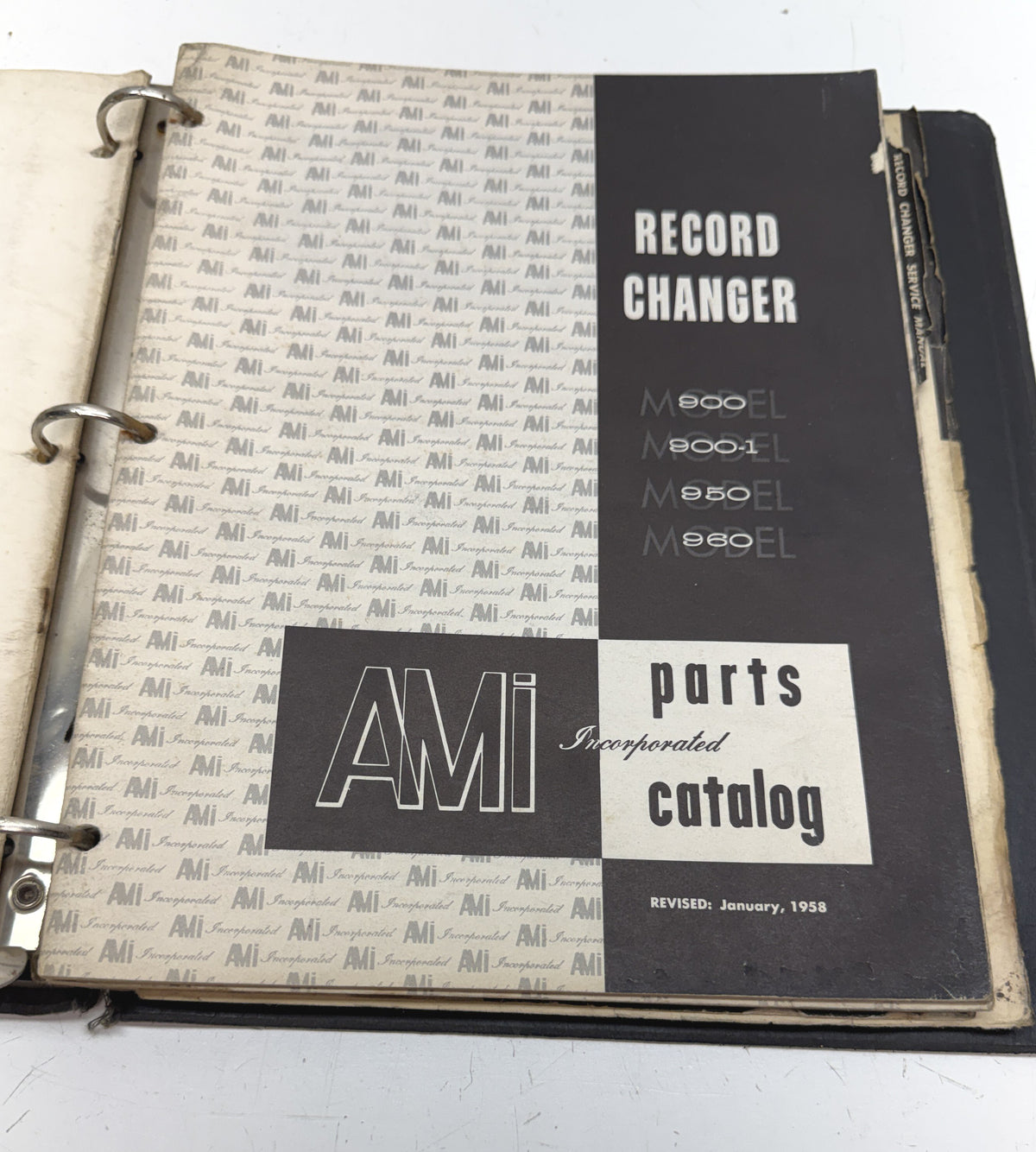 AMI Model 900 Series Jukebox Service Binder, 5 Manuals