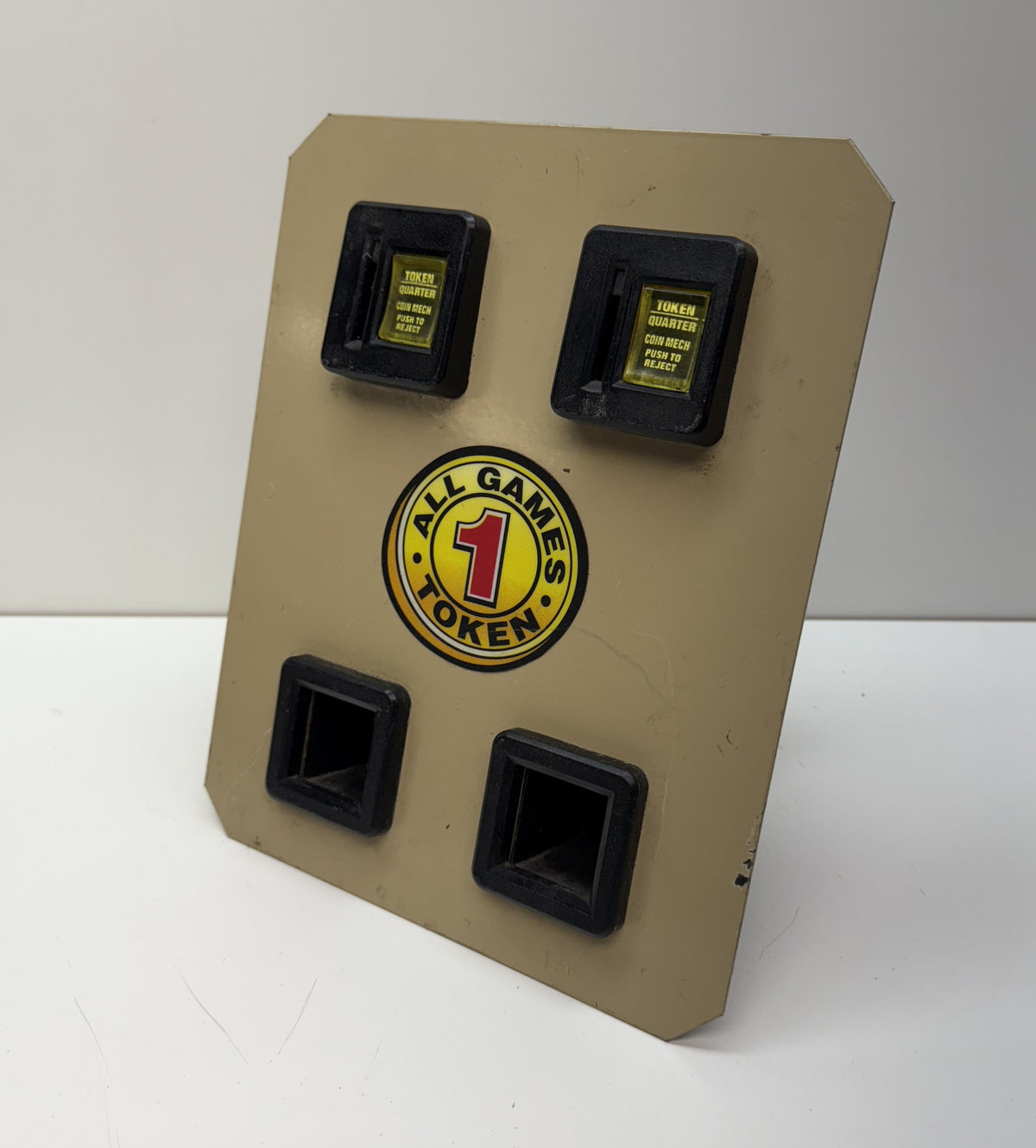Tan Arcade Machine Tan 2-Slot Coin Door – QuarterArcade.com