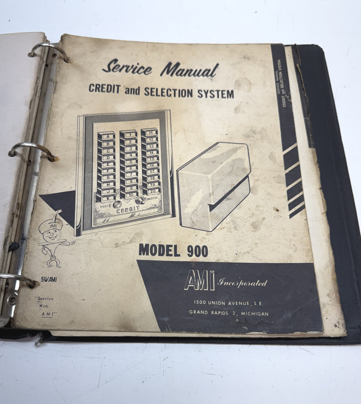 AMI Model 900 Series Jukebox Service Binder, 5 Manuals