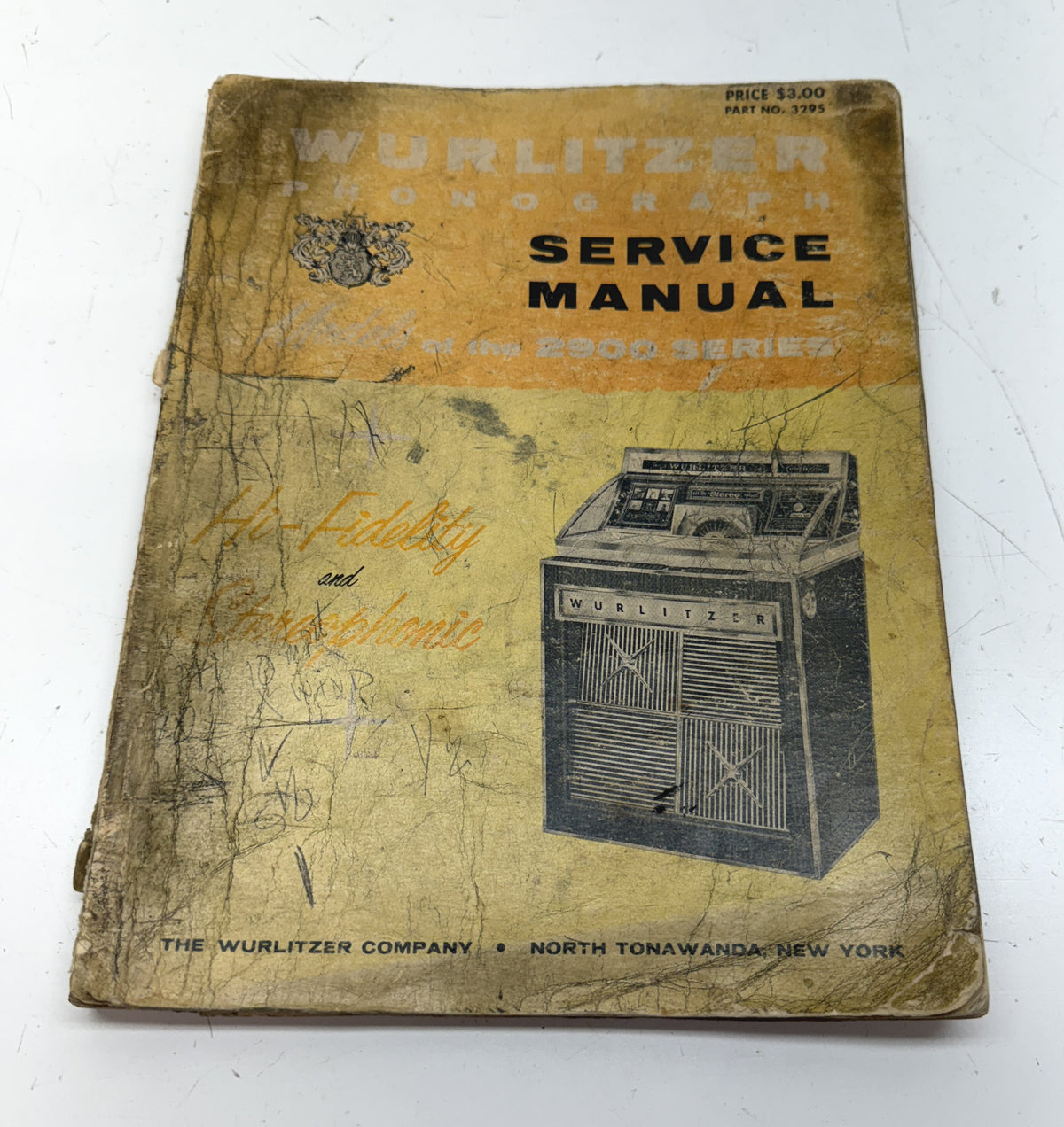 Wurlitzer 2900 Series Service Manual