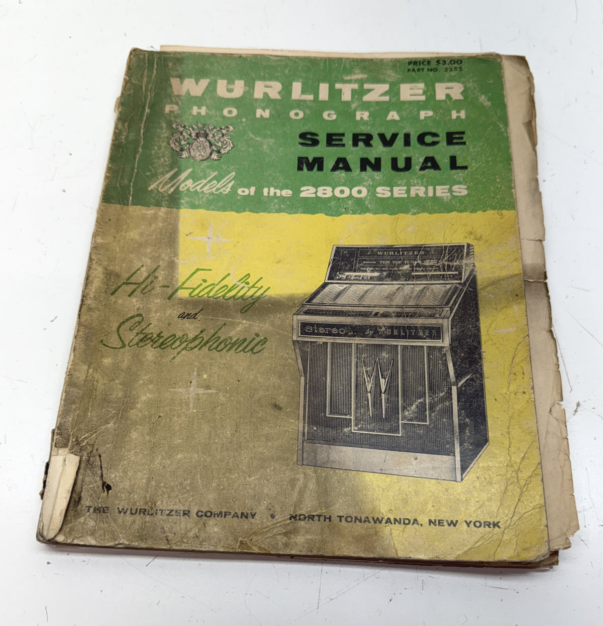 Wurlitzer 2800 Series Service Manual