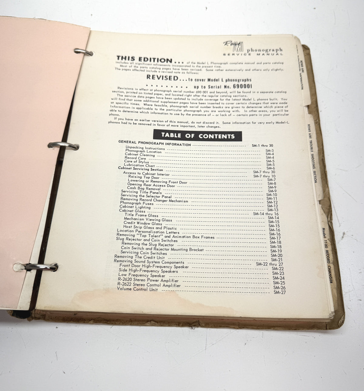Rowe AMI Phonograph Installation Manual / Parts Catalog