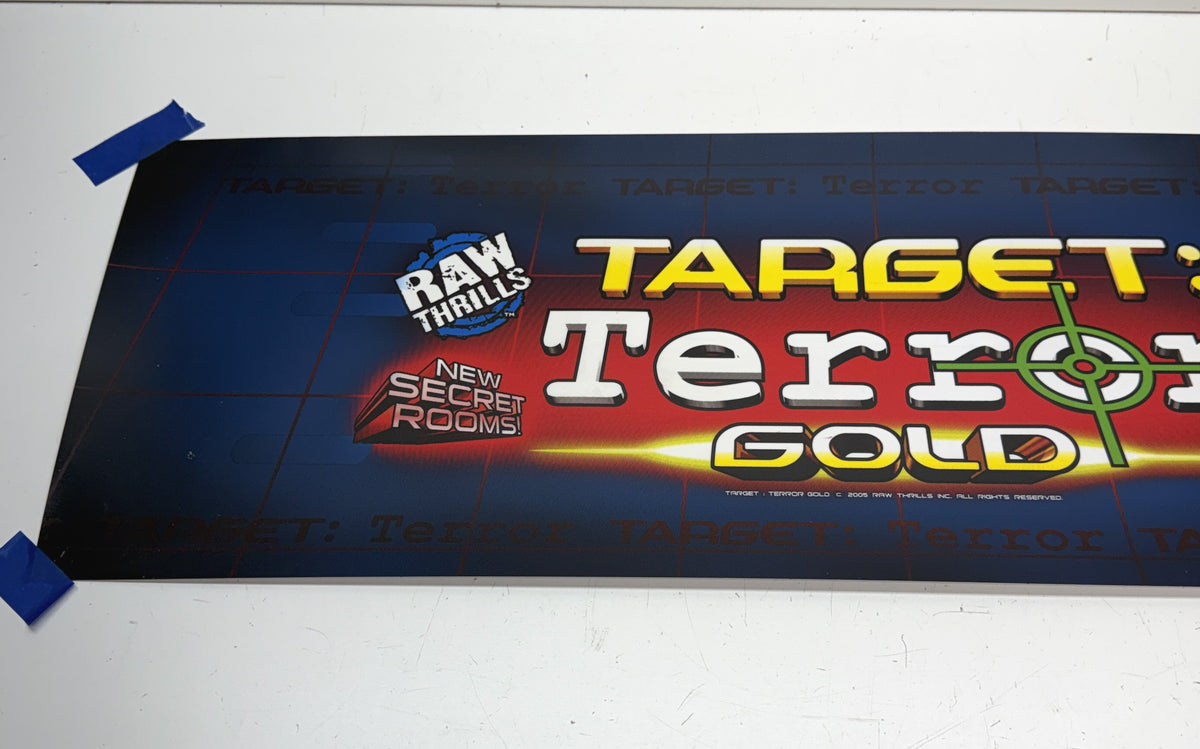 Target Terror Gold NOS Vinyl Marquee