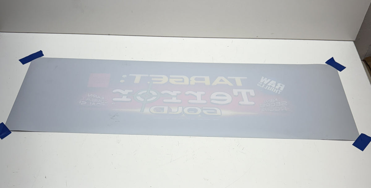 Target Terror Gold NOS Vinyl Marquee