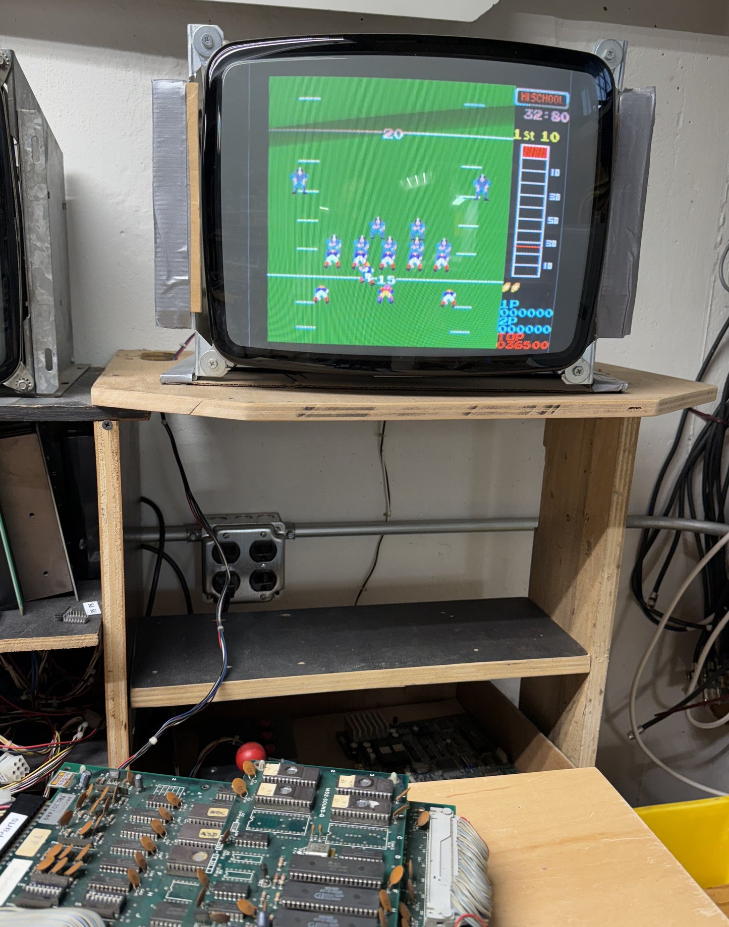 Vs. 10-Yard Fight Circuit Board, Works