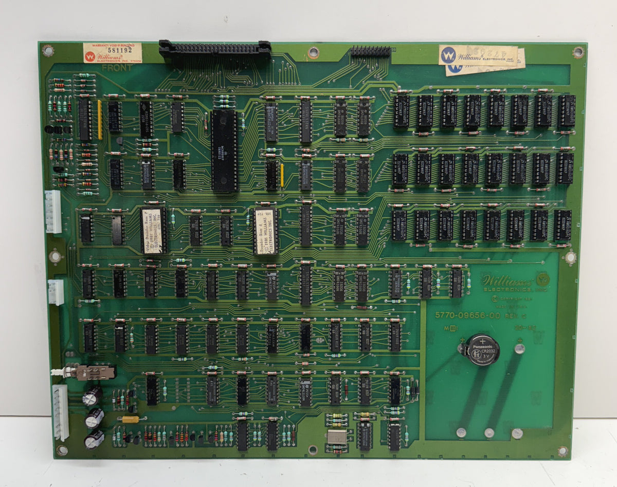 Williams CPU Board, Rev. C, Working, Rebuilt