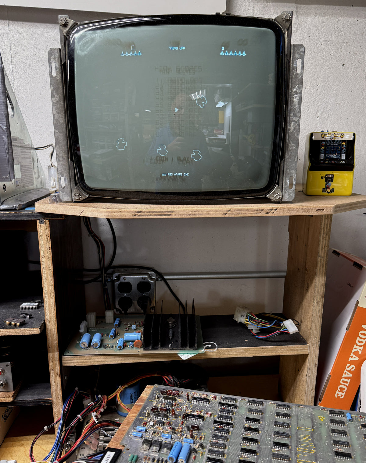 Asteroids Deluxe Circuit Board, Working, As-is