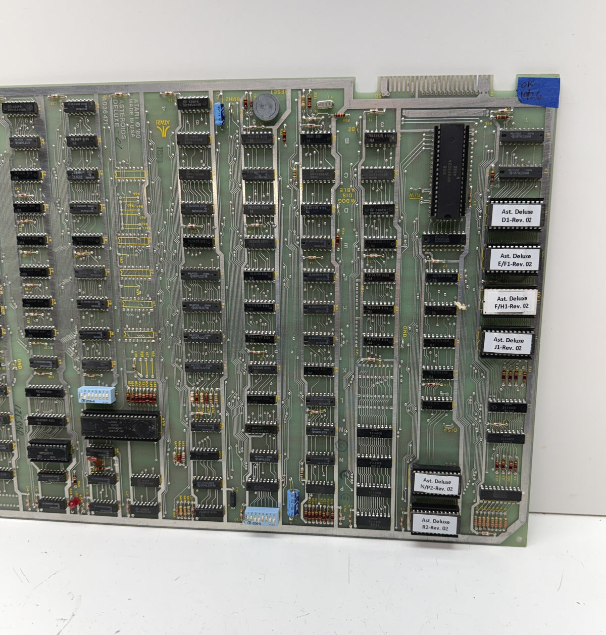 Asteroids Deluxe Circuit Board, Working, As-is