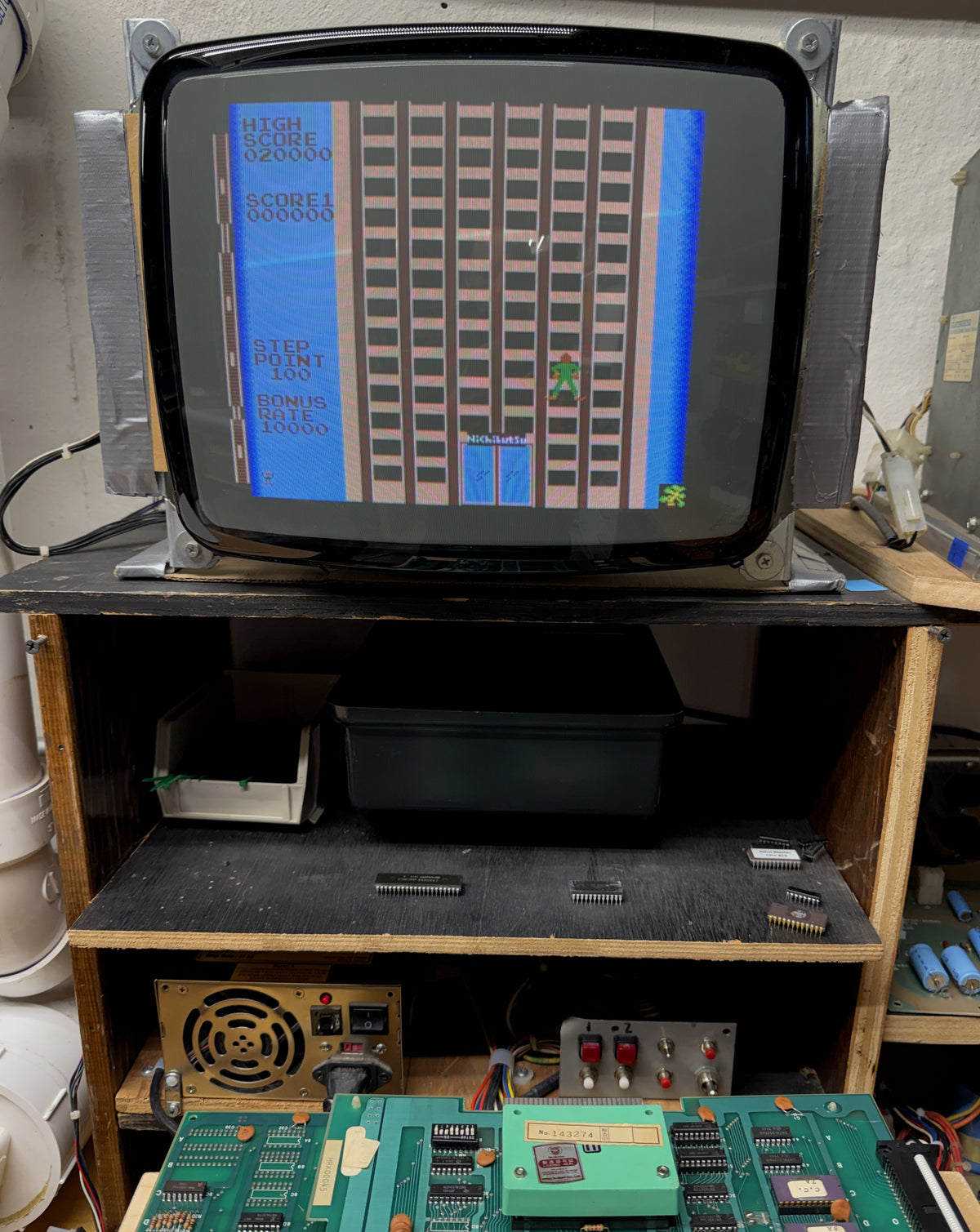 Crazy Climber Circuit Board, Works