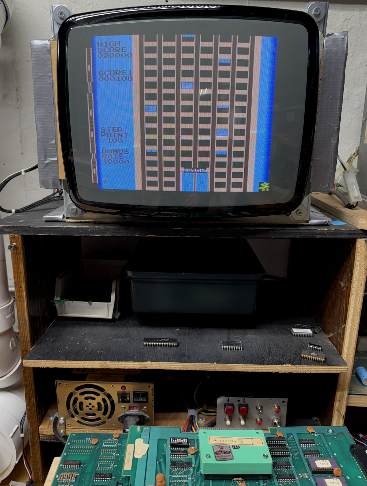Crazy Climber Circuit Board, Works