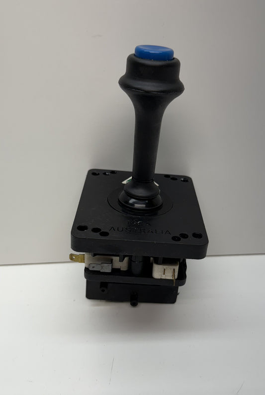 MCA 2/4/8-Way Black Microswitch Joystick, Blue Button, NOS