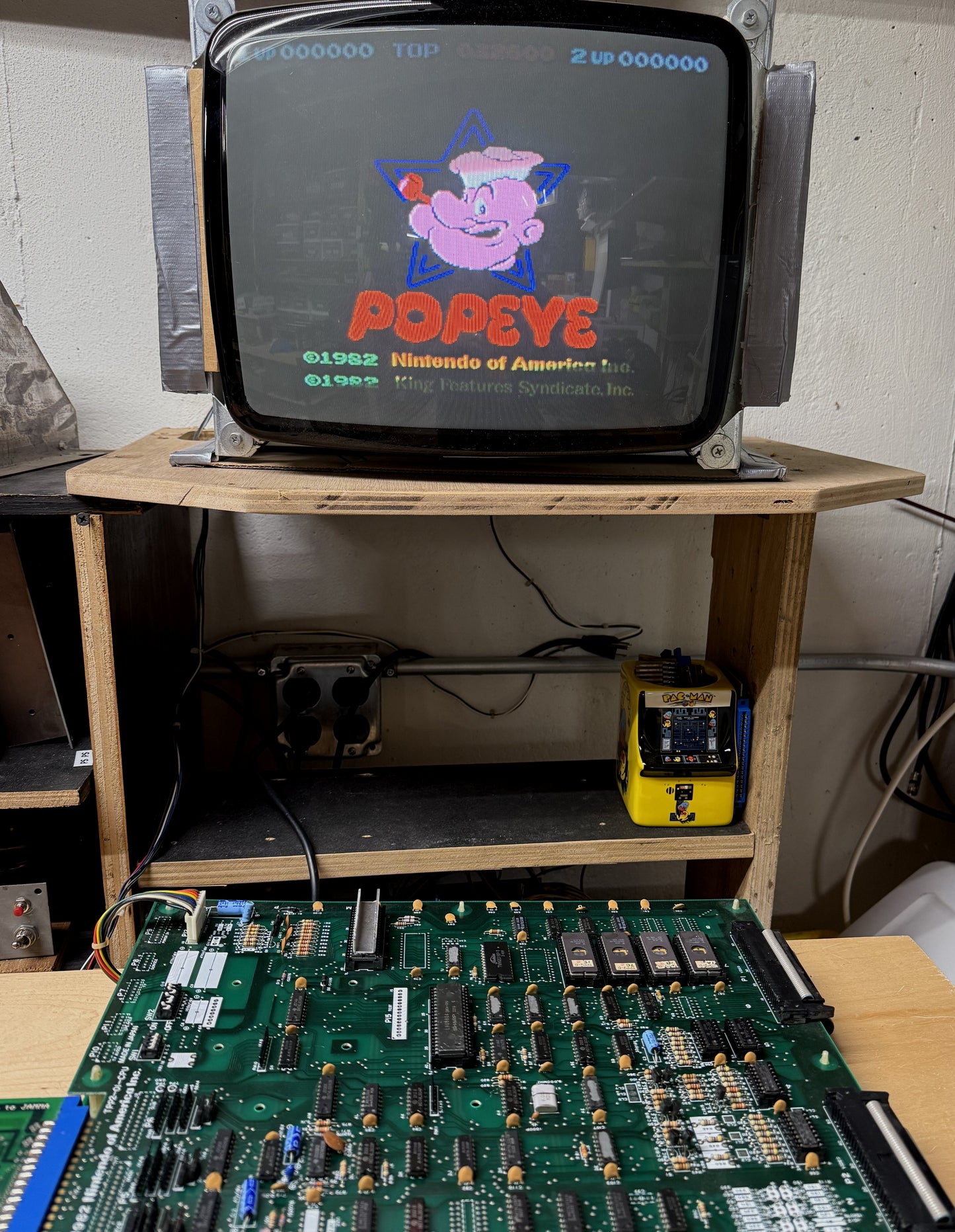 Popeye Arcade Circuit Boardset, Working