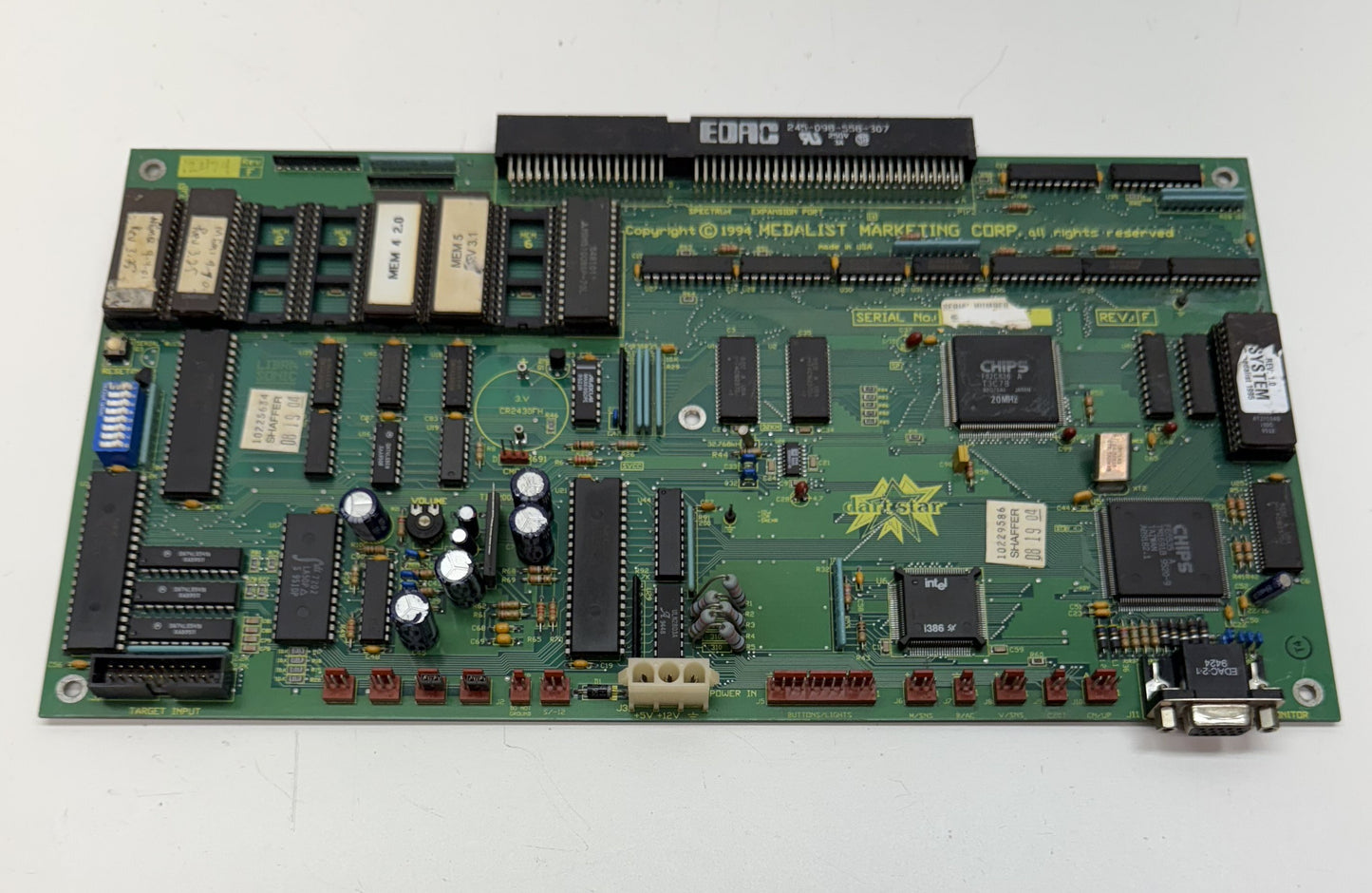 Dart Star Spectrum Dart Machine PCB