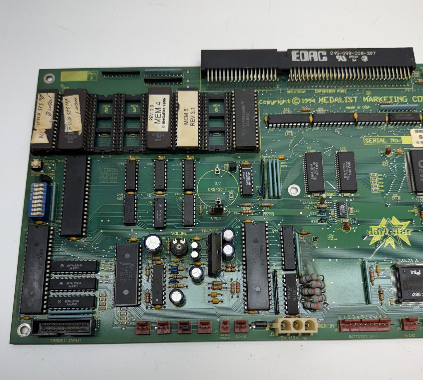 Dart Star Spectrum Dart Machine Circuit Board