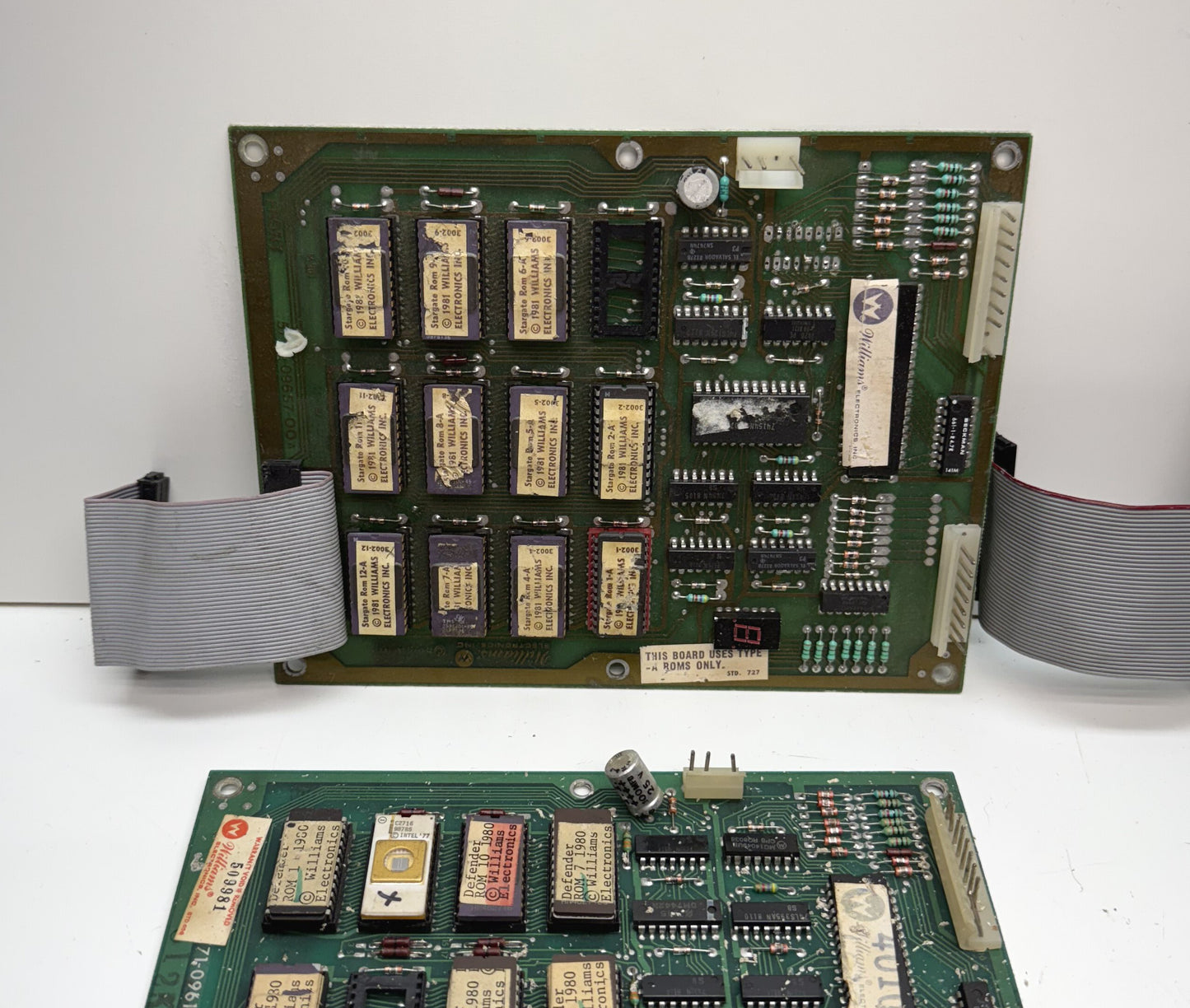 Williams Defender / Stargate Rom Board x 4 for Parts/Repair