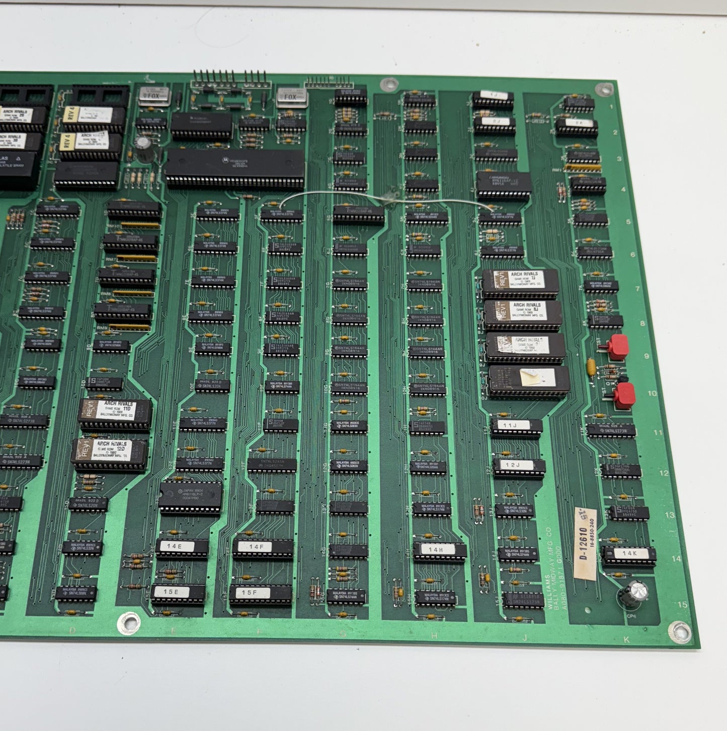 Arch Rivals CPU Board, Not Working
