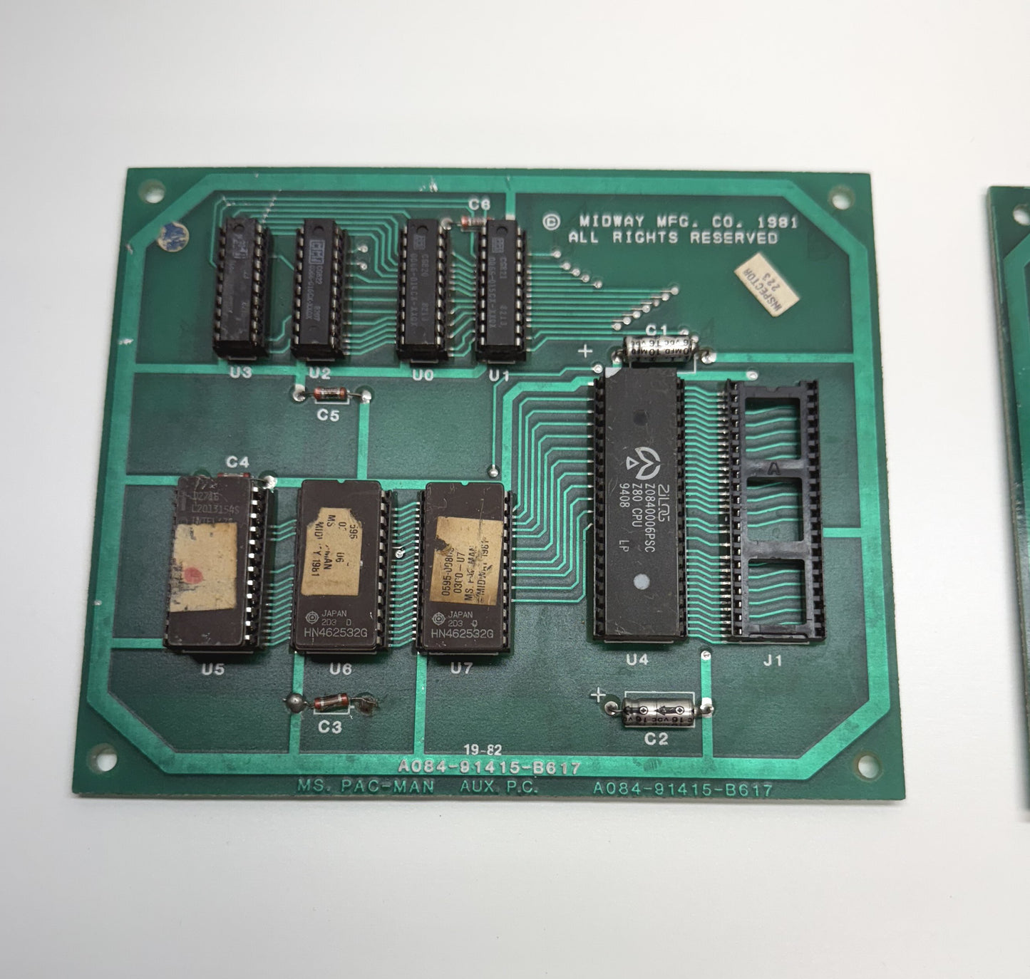 Ms. Pac-Man Aux Board x 2, Not Working
