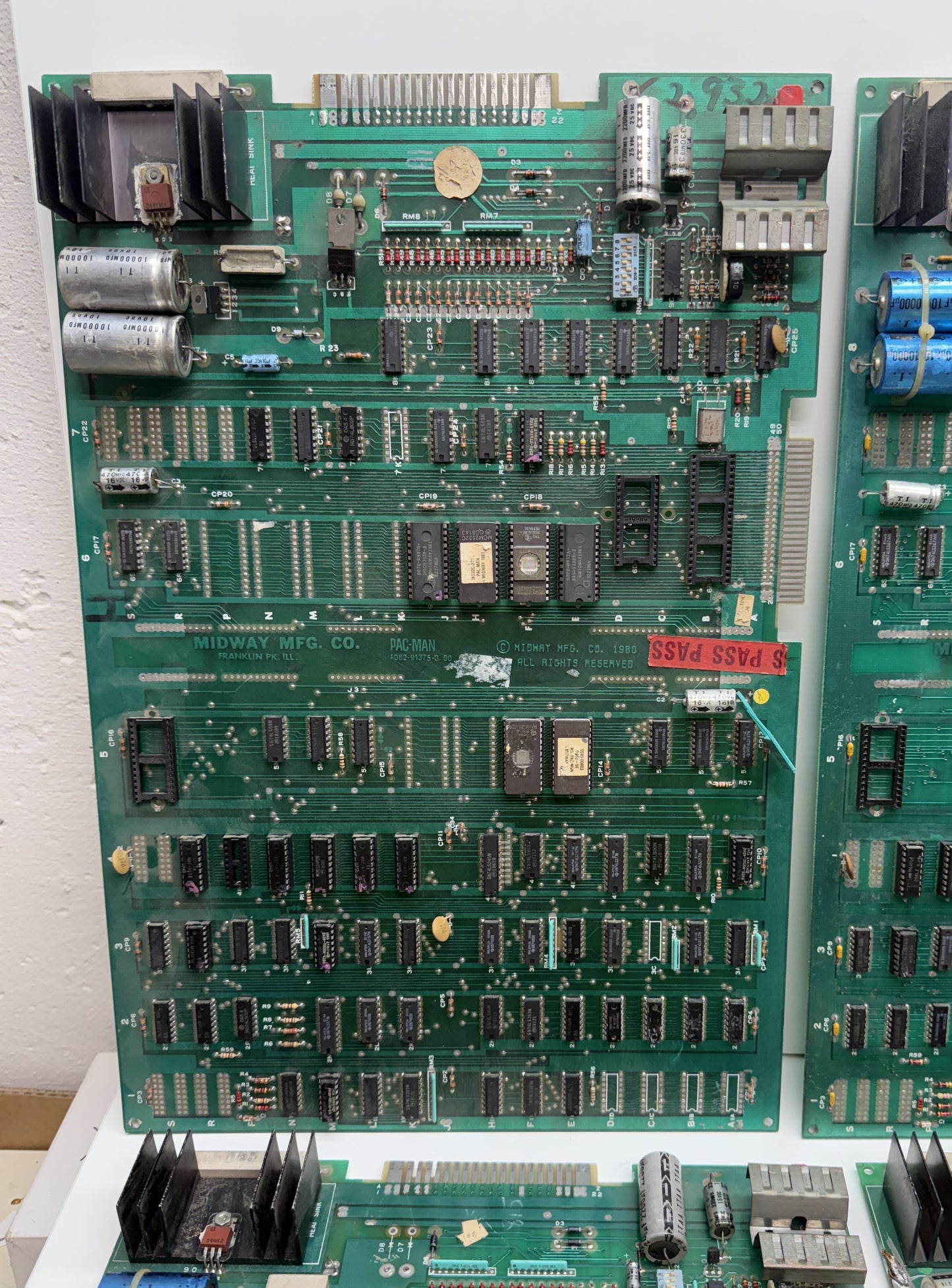 Pac-Man Circuit Board Fixer Upper Lot x 6