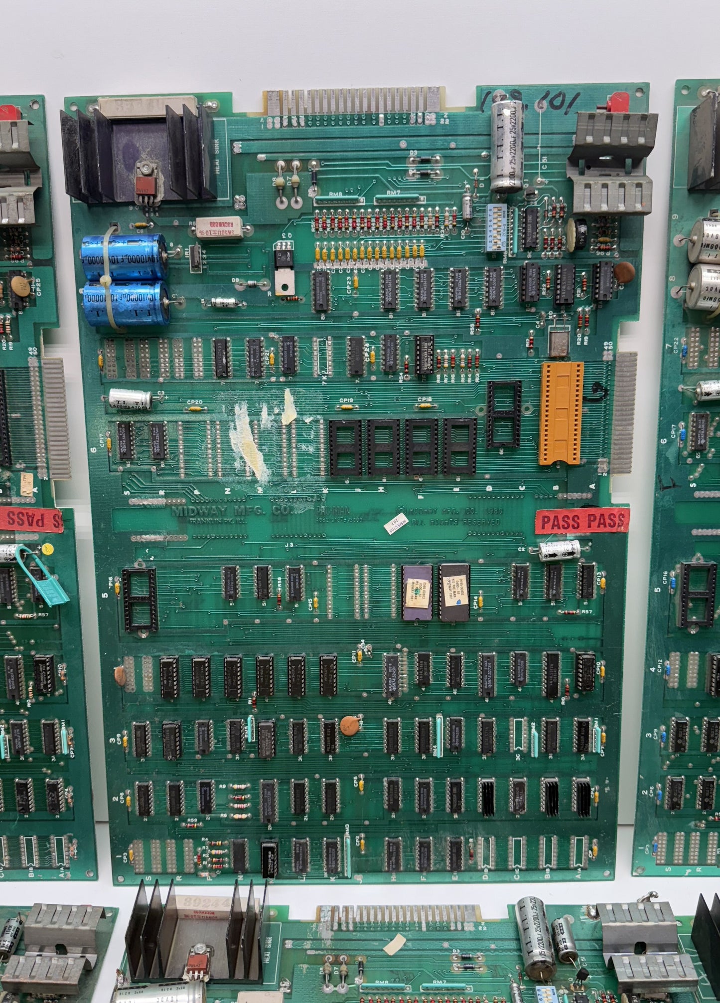 Pac-Man Circuit Board Fixer Upper Lot x 6