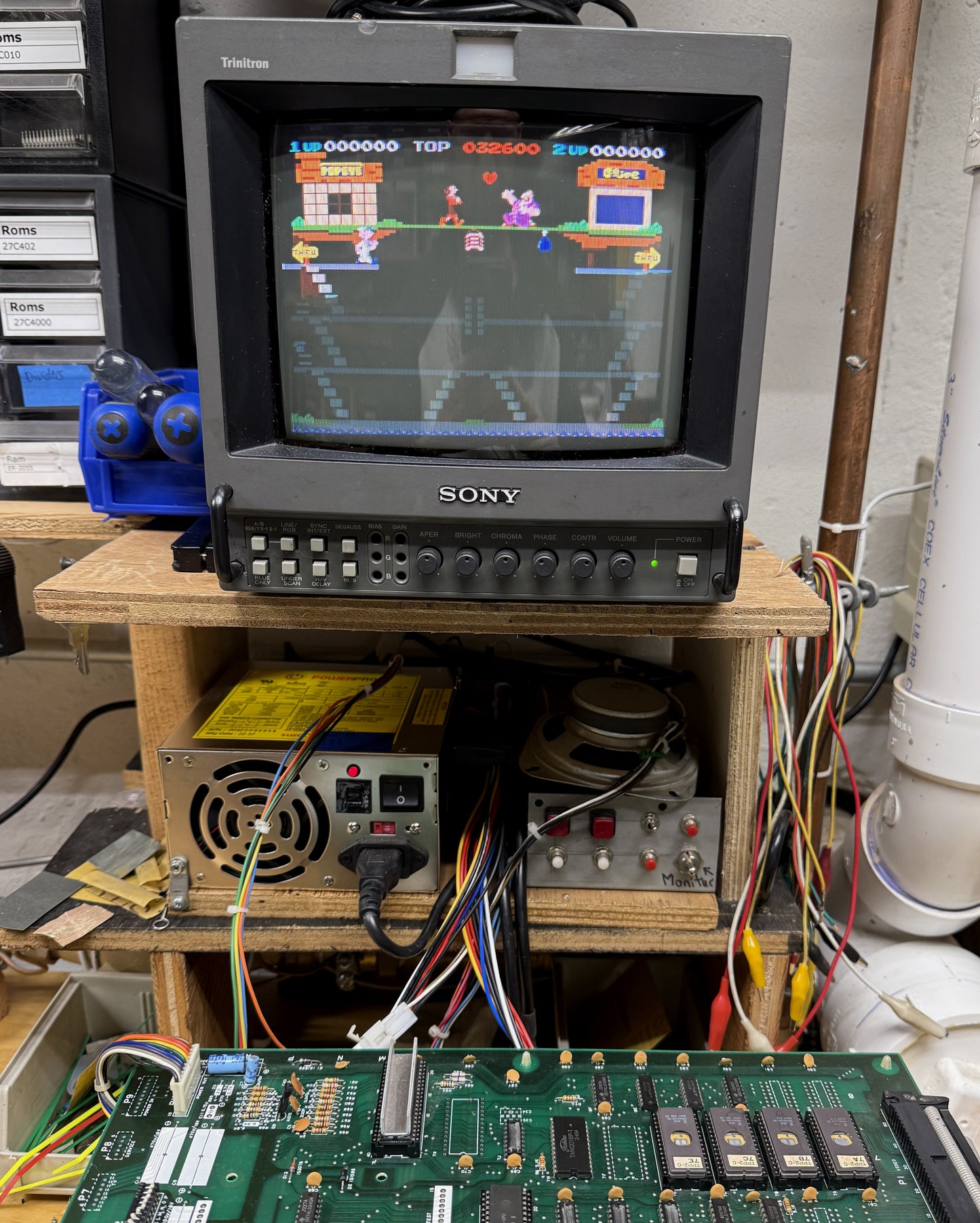 Popeye Arcade Circuit Boardset, Working