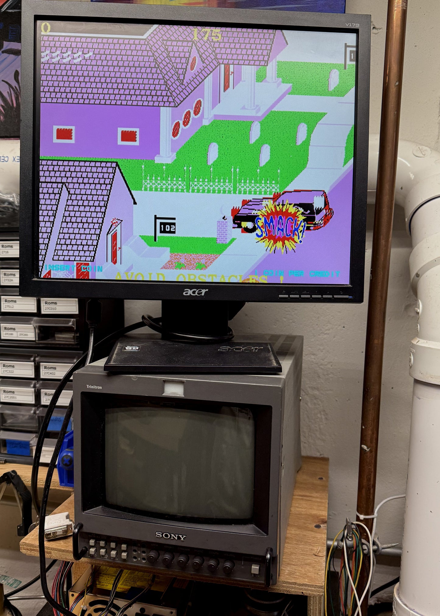 Paperboy CPU & Video Board for Repair, CPU Board Works?