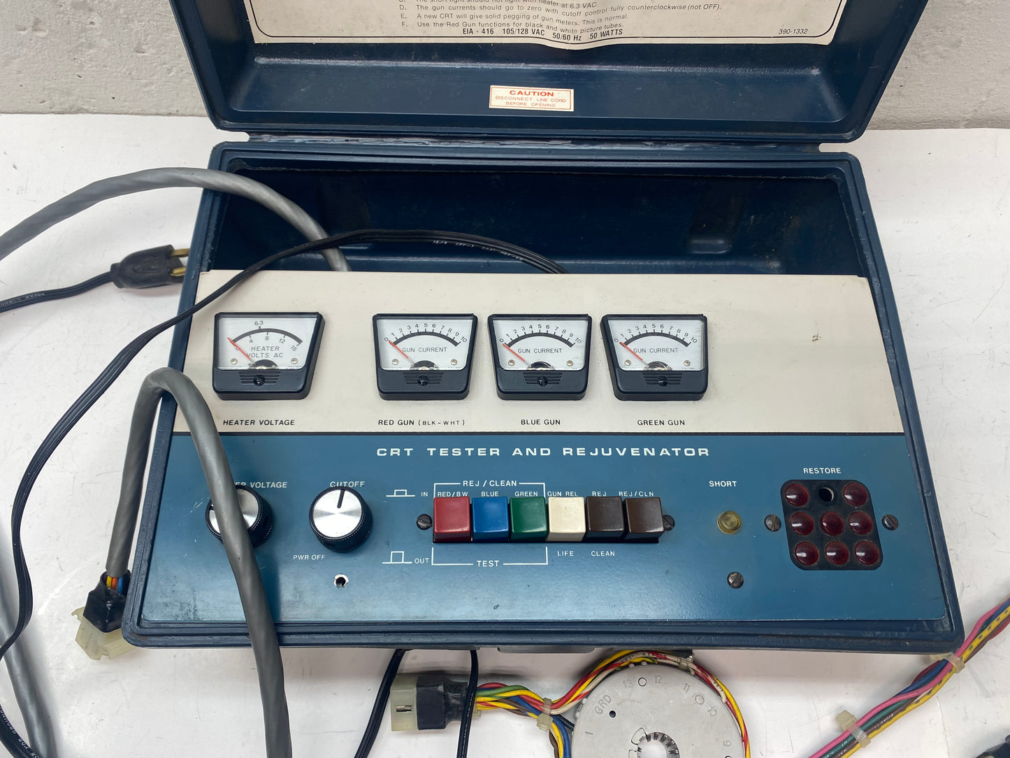 Heathkit IT-5230 CRT Tester and Rejuvenator With Adapters