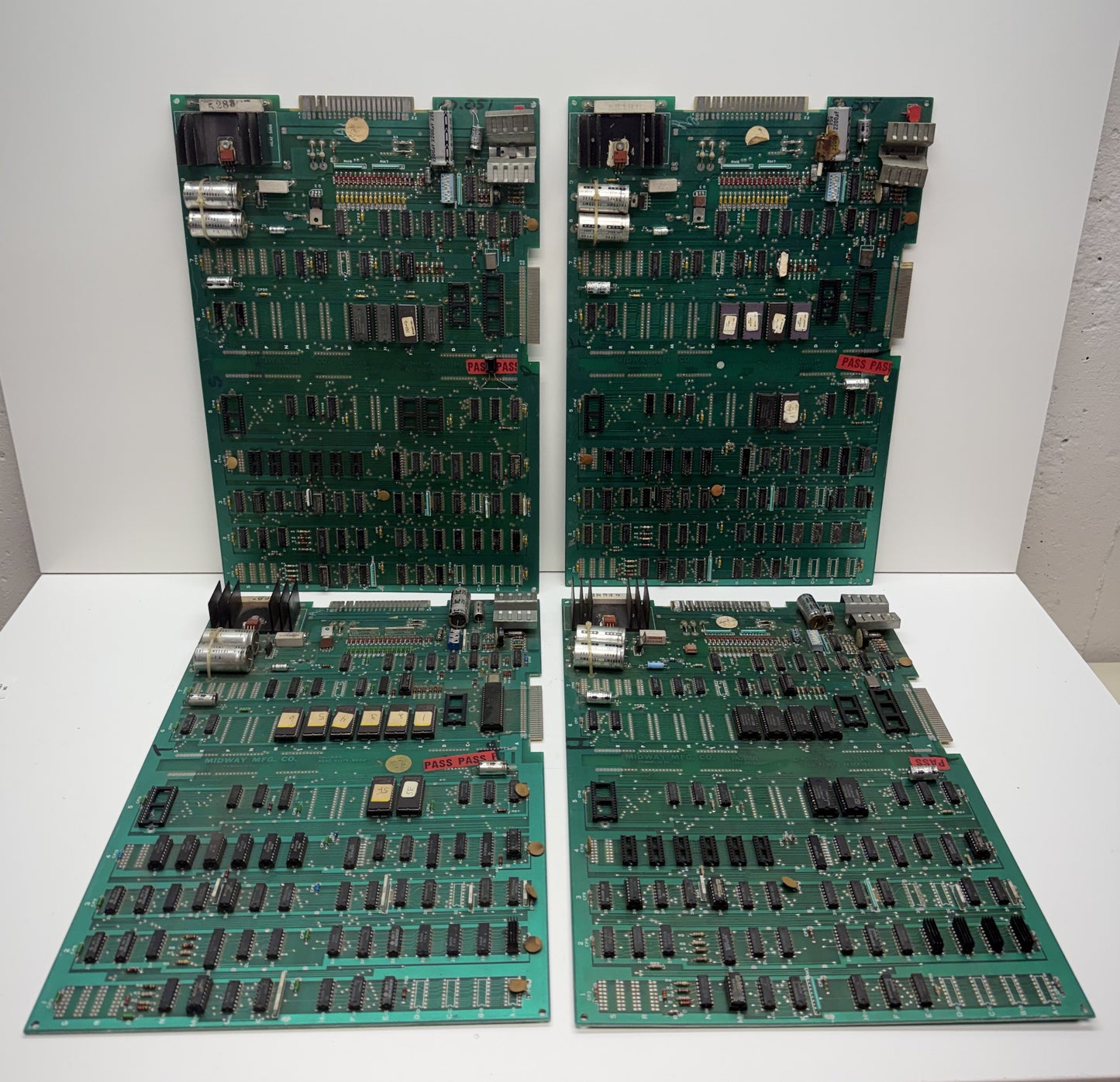 Pac-Man Circuit Board Fixer Upper Lot x 4