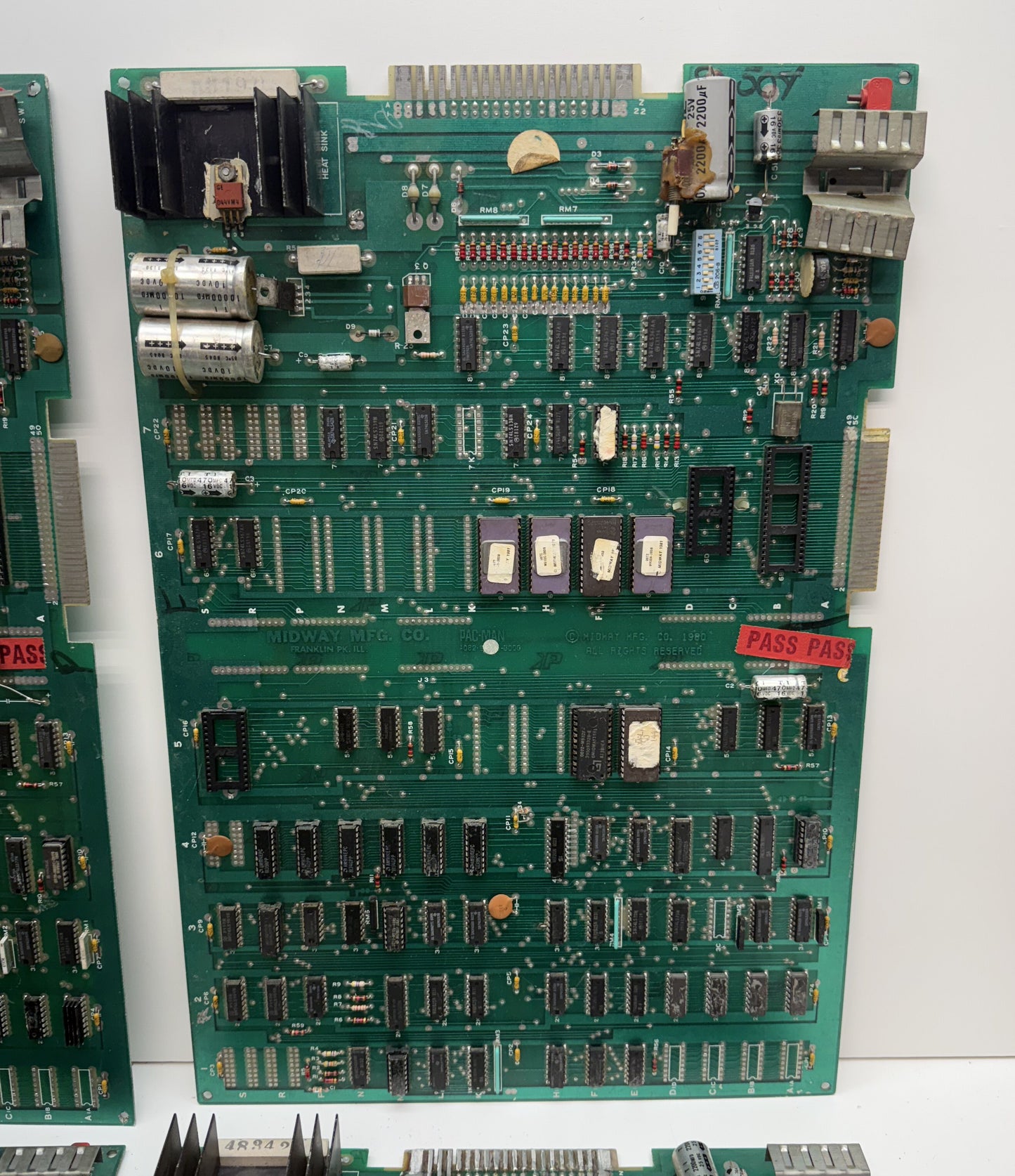 Pac-Man Circuit Board Fixer Upper Lot x 4