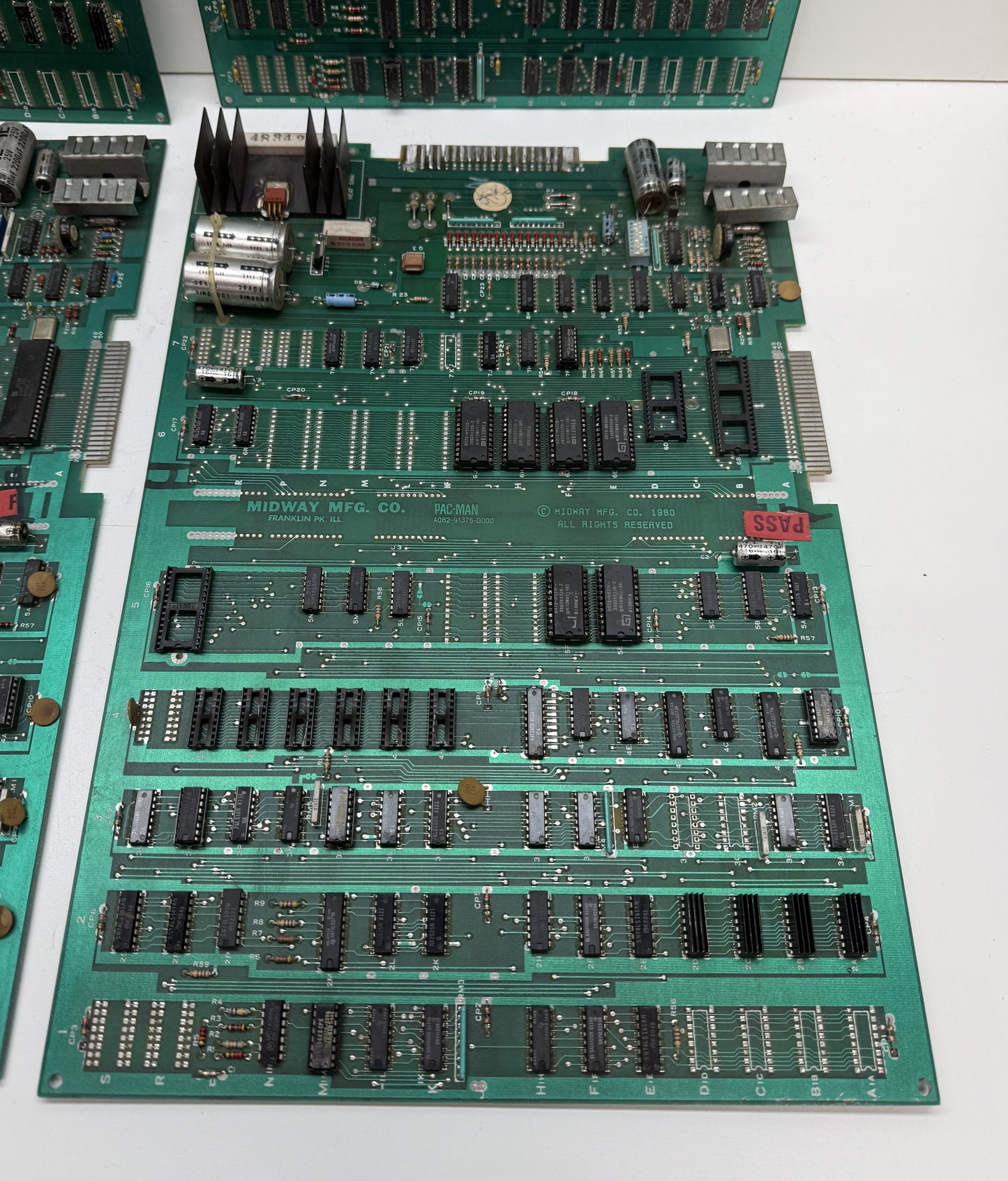 Pac-Man Circuit Board Fixer Upper Lot x 4