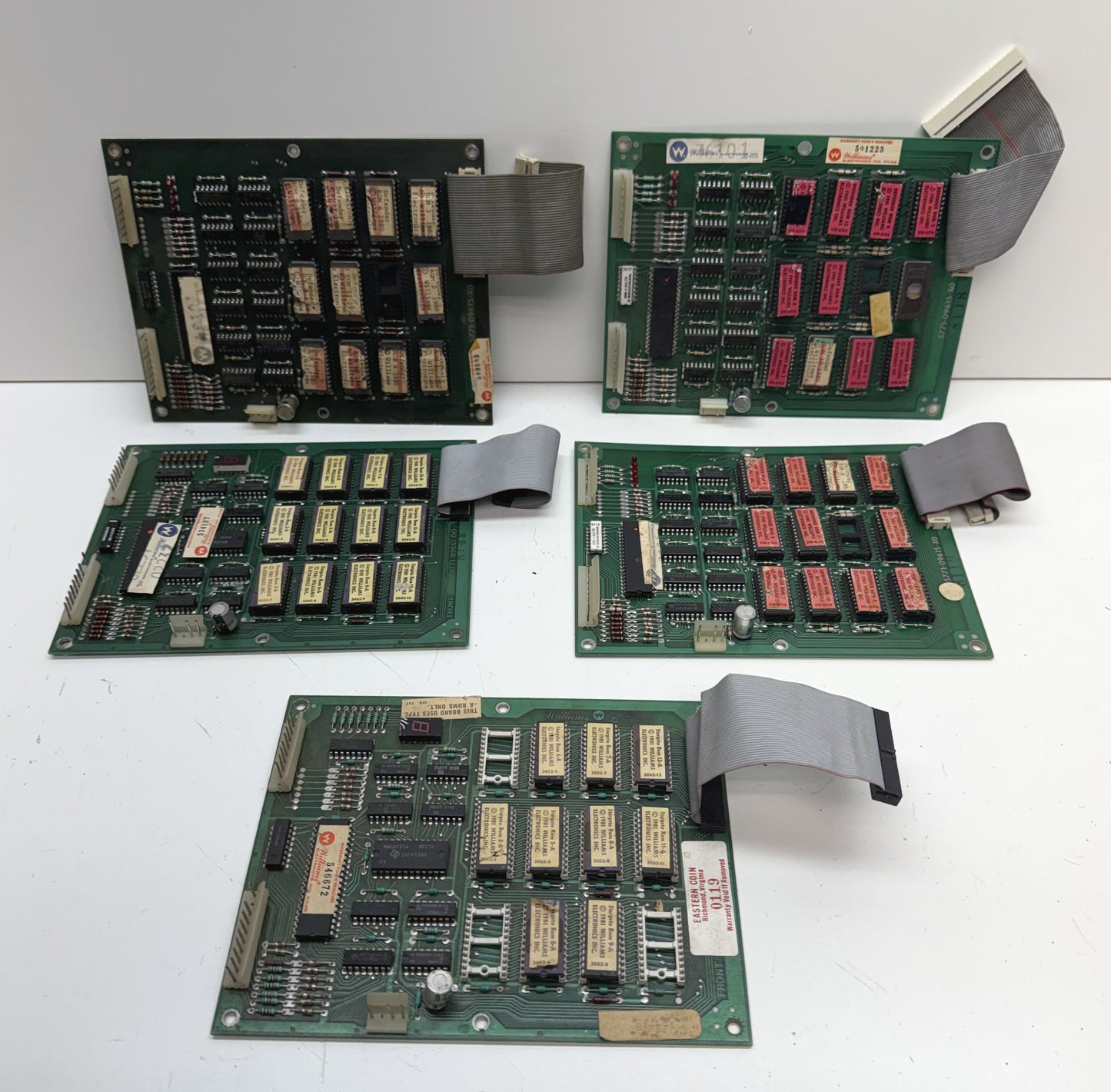 Williams Defender / Stargate Rom Board x 5 for Parts/Repair