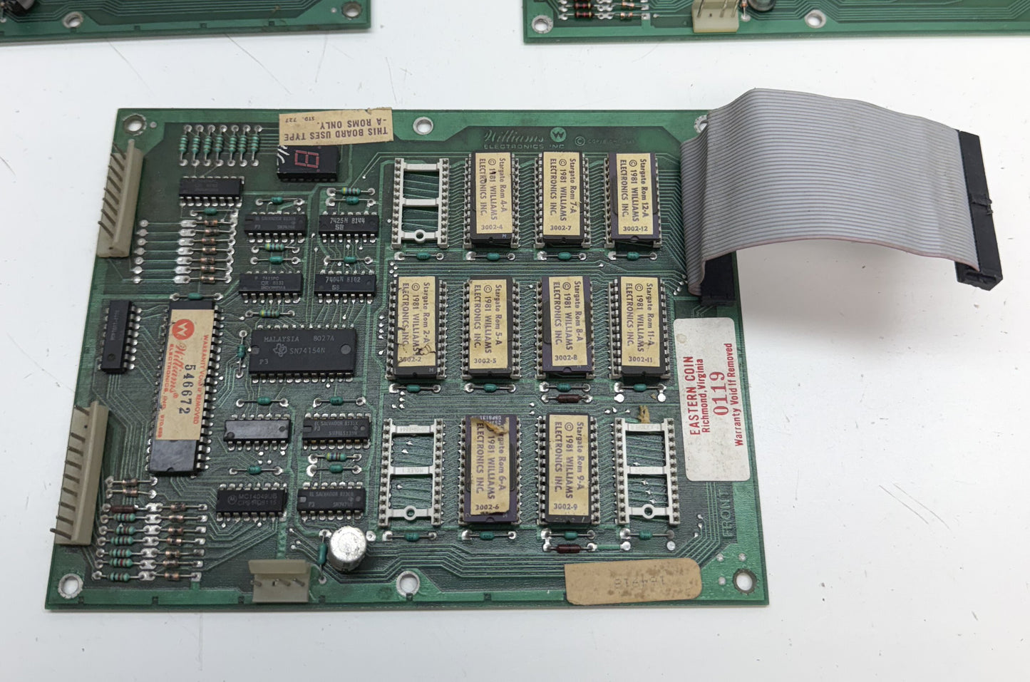 Williams Defender / Stargate Rom Board x 5 for Parts/Repair