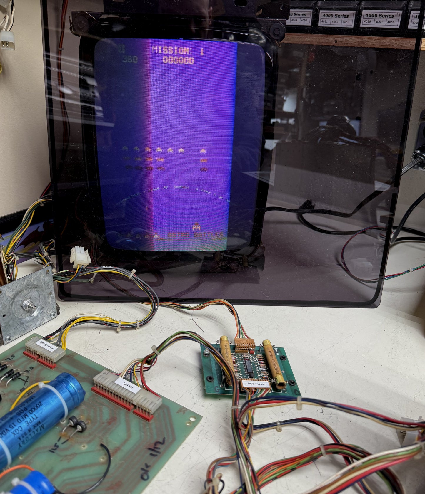 Gorf Circuit Board, Works (High Score Kit Installed)