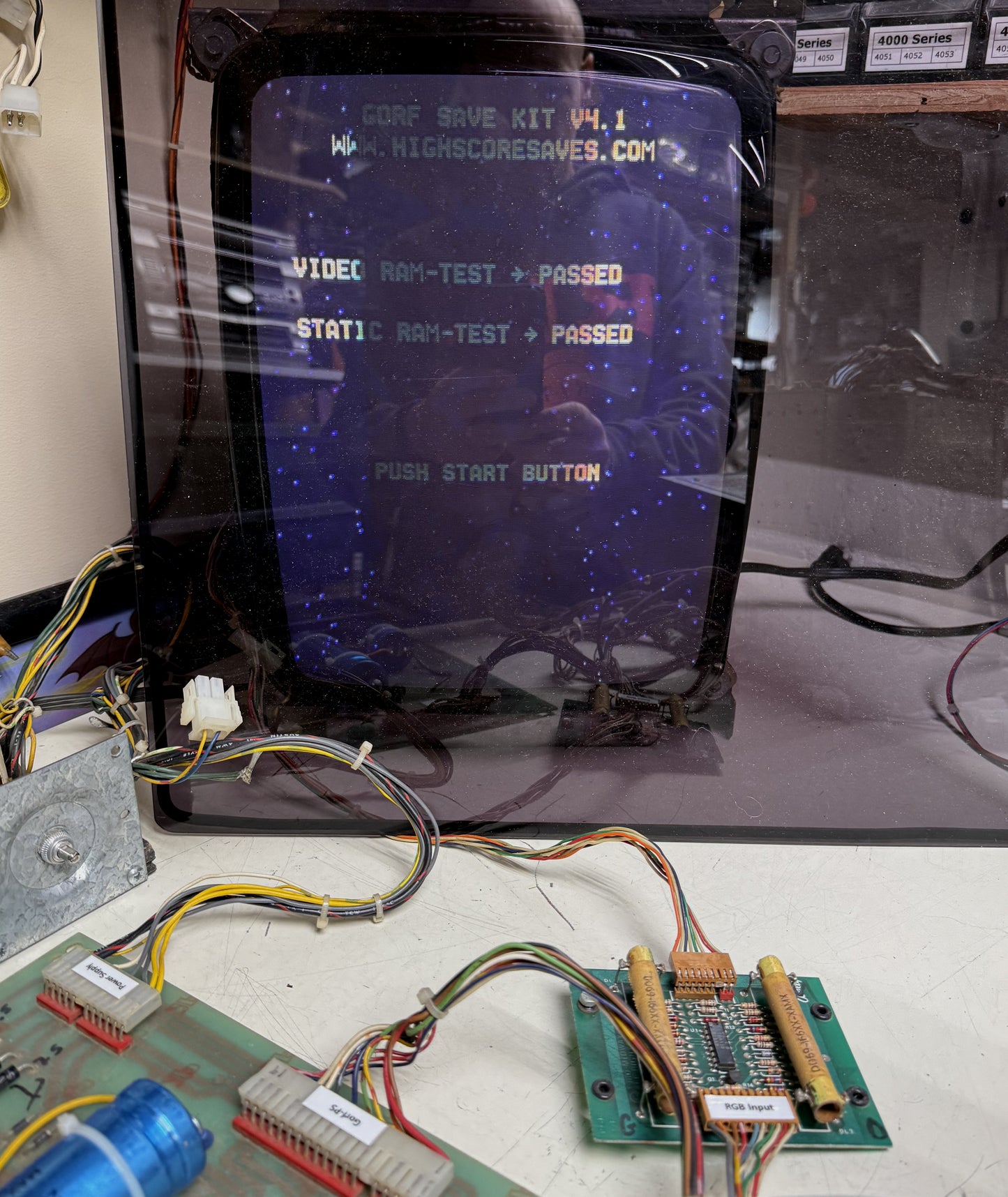 Gorf Circuit Board, Works (High Score Kit Installed)