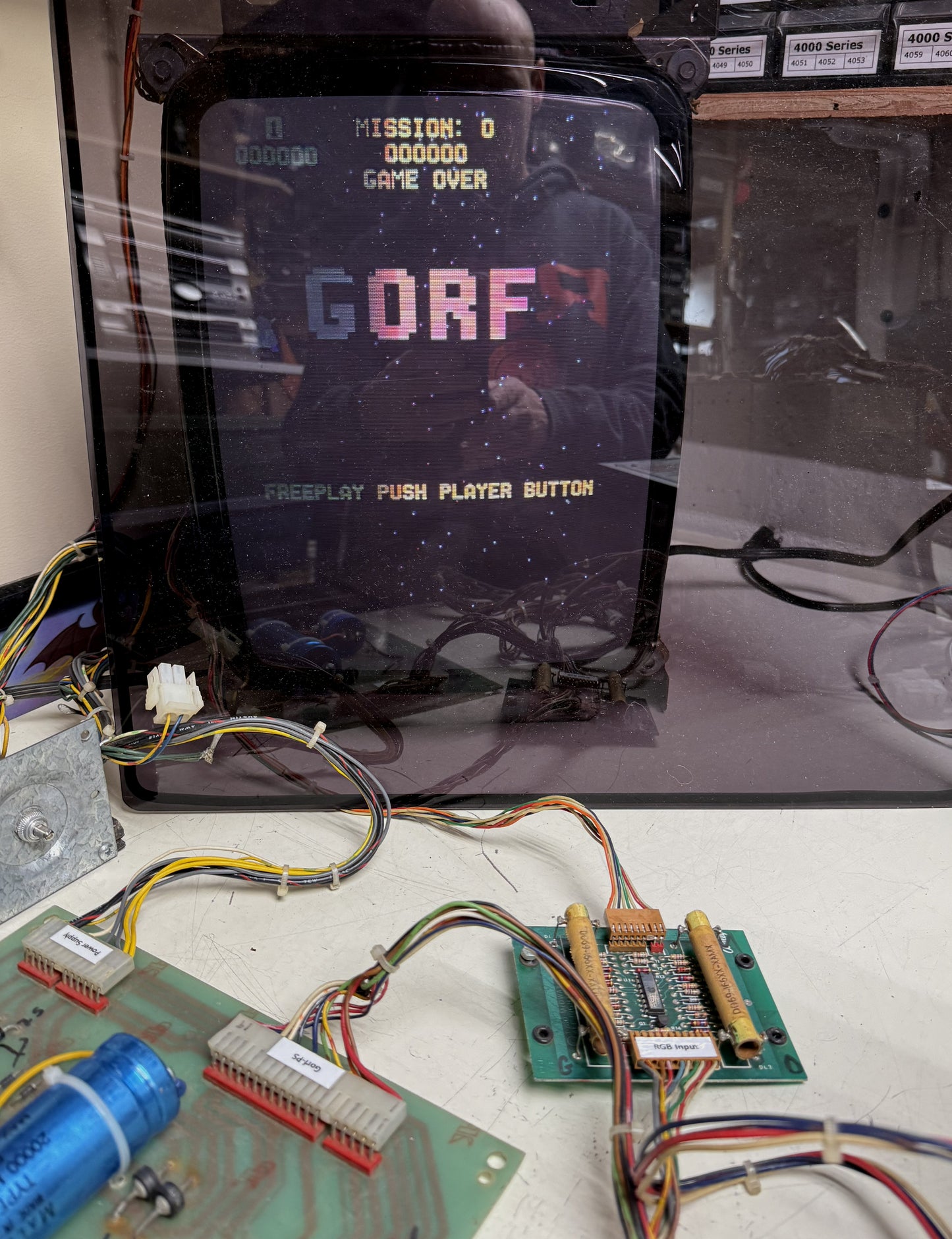 Gorf Circuit Board, Works (High Score Kit Installed)