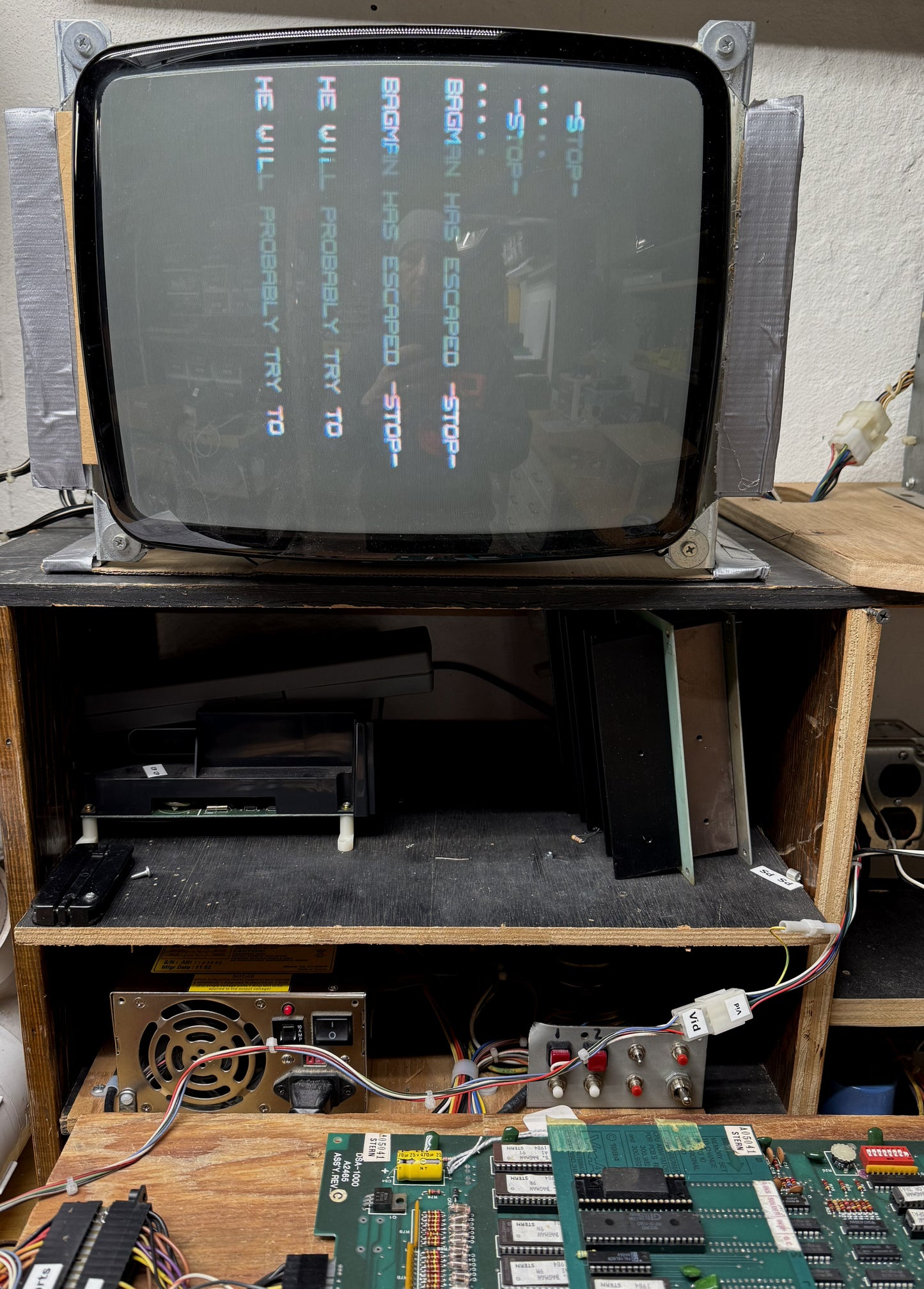 Super Bagman Circuit Board, Video Issue