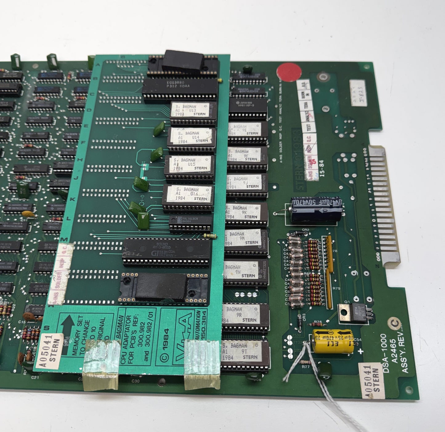 Super Bagman Circuit Board, Video Issue