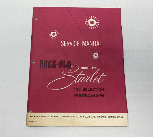 Rock-Ola 429 Starlet Service Manual