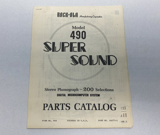 Rock-Ola 490 Parts Catalog