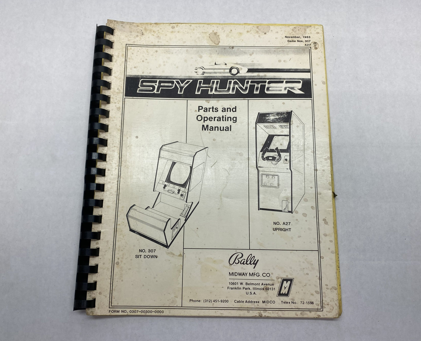 Spy Hunter Parts and Operating Manual