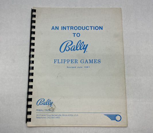 Bally Introduction to Flipper Games Manual (Revised June 1981)