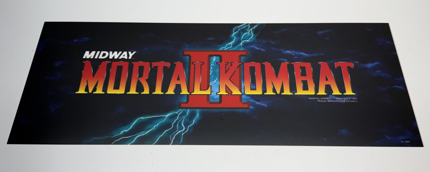 Mortal Kombat II Marquee, (NOS)