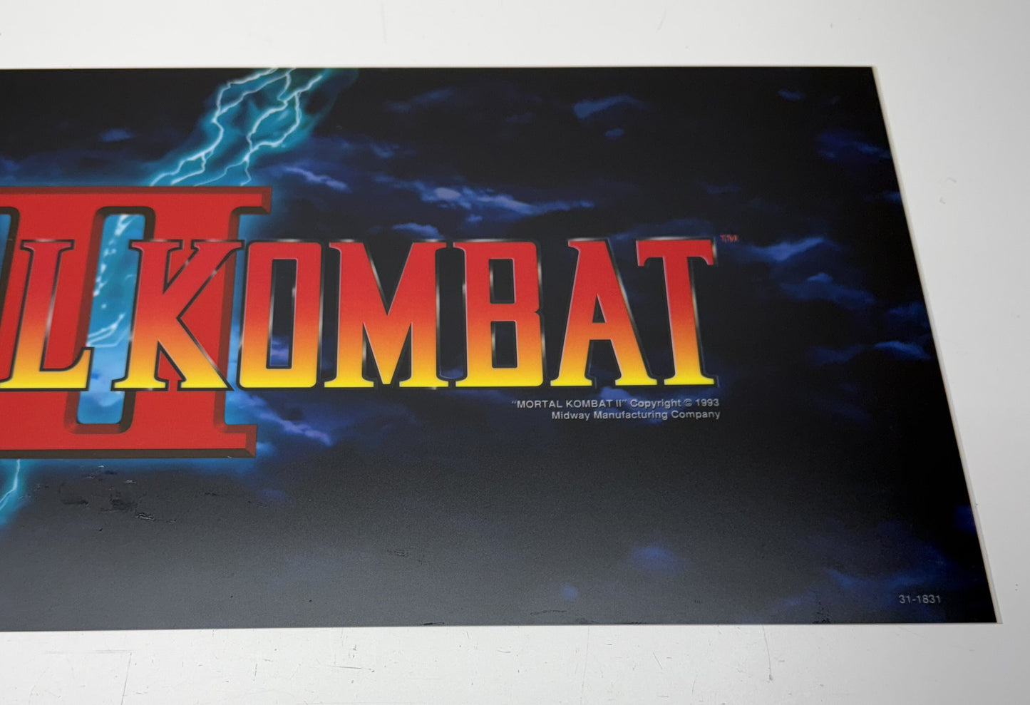 Mortal Kombat II Marquee, (NOS)