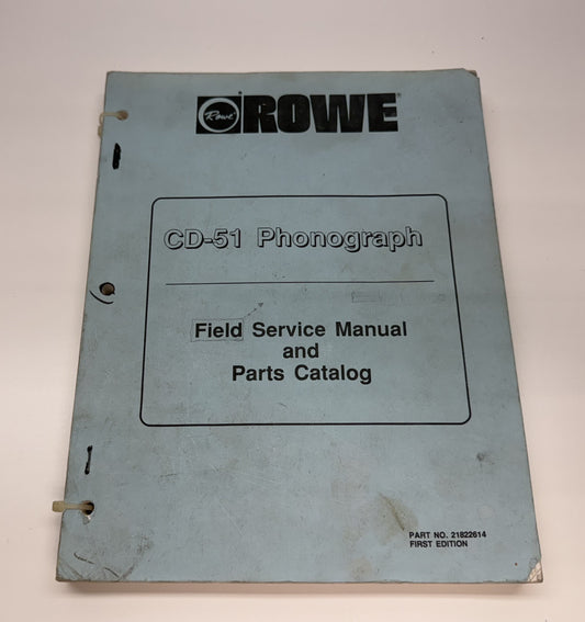 Rowe CD-51 Phonograph Manual