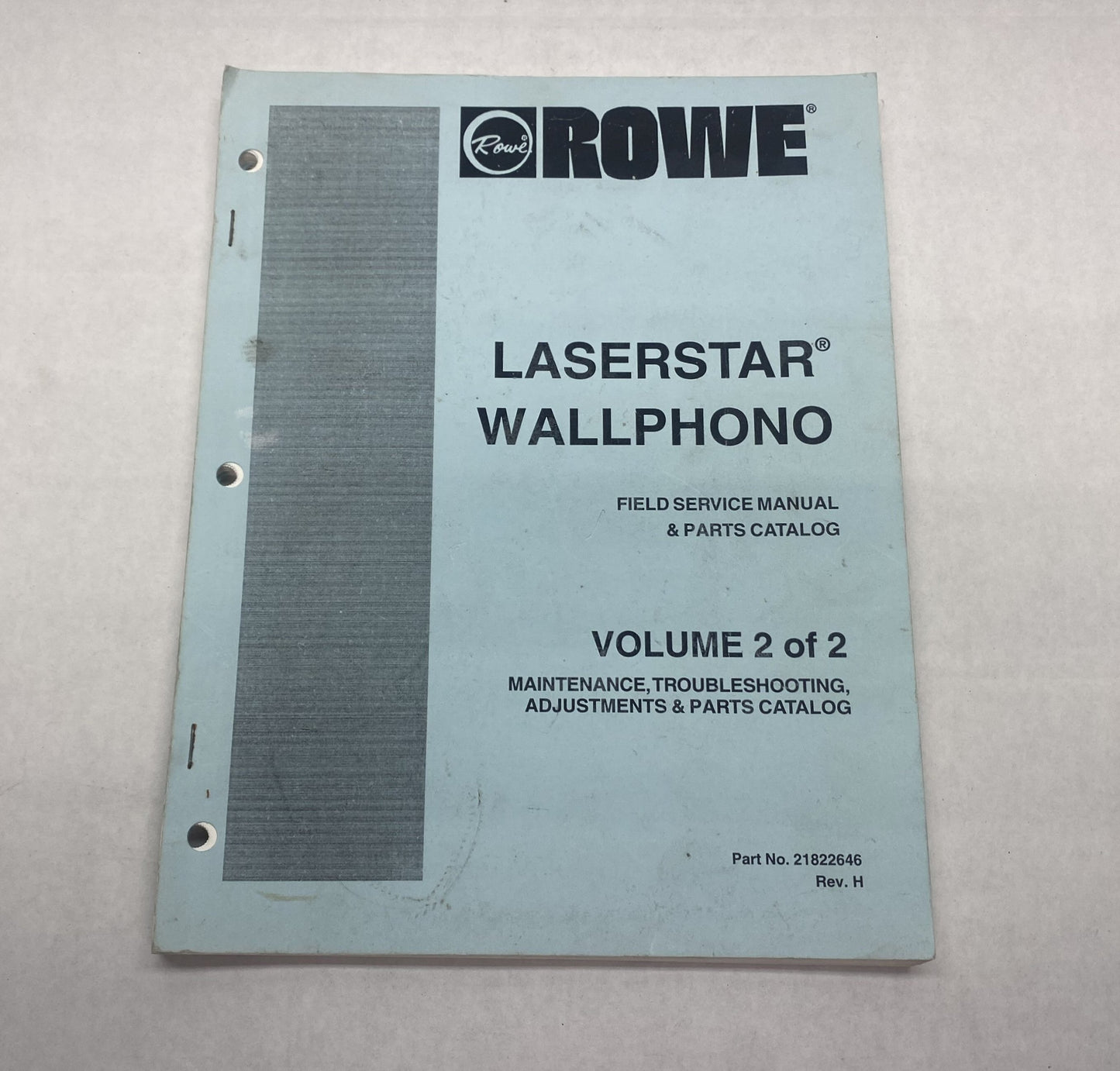 Rowe LaserStar Wallphono Volume 2 and 2 Manual