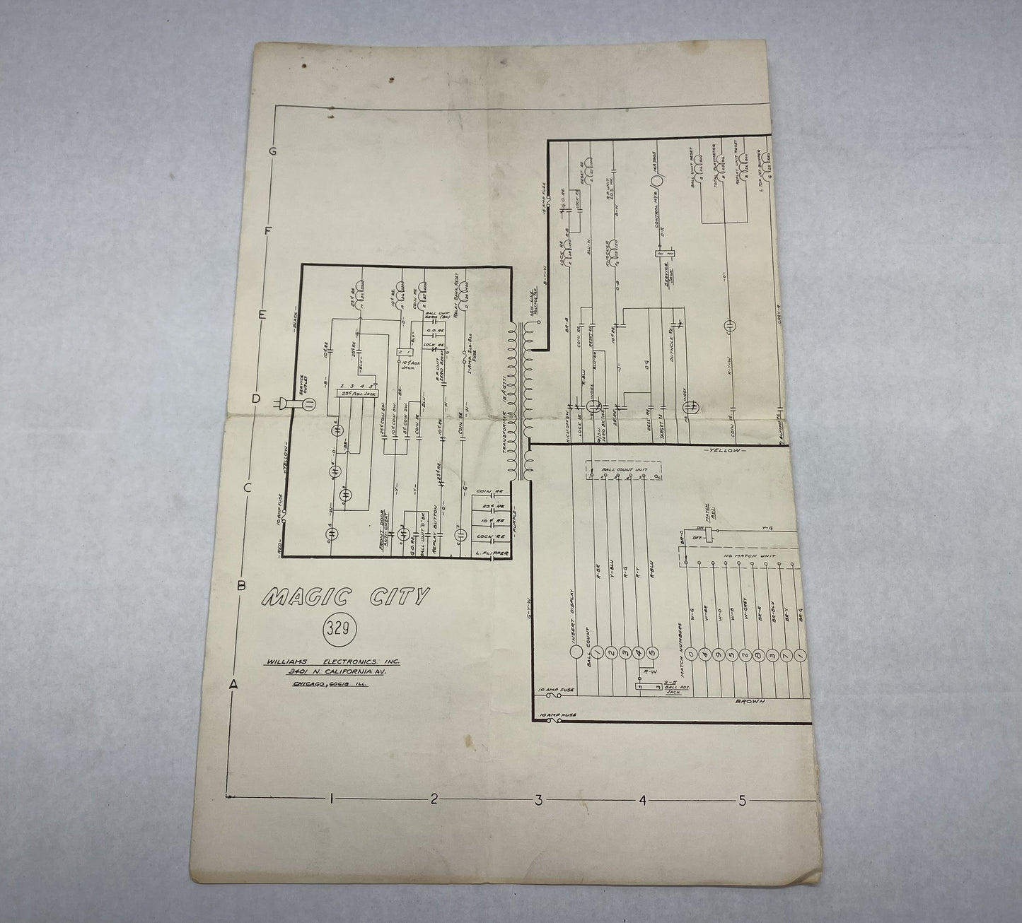 Magic City (Williams) Schematics