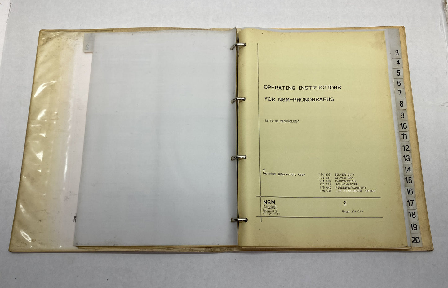 NSM ES IV-CD Technology Service Binder